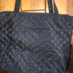 Black fabric tote